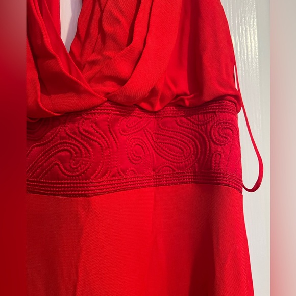 Badgley Mishka Red Gown Size 10 - Picture 2 of 6